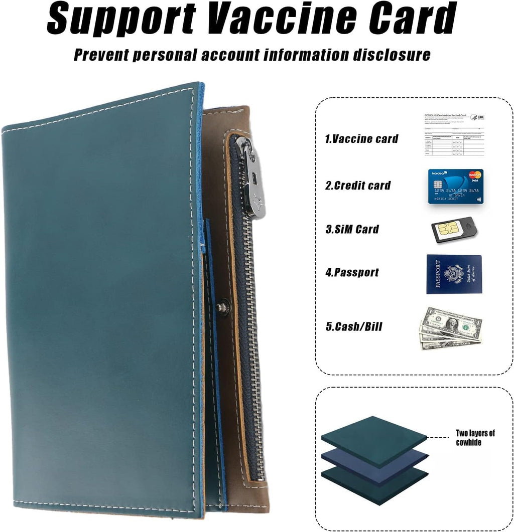 Slim Leather Passport and Document Wallet