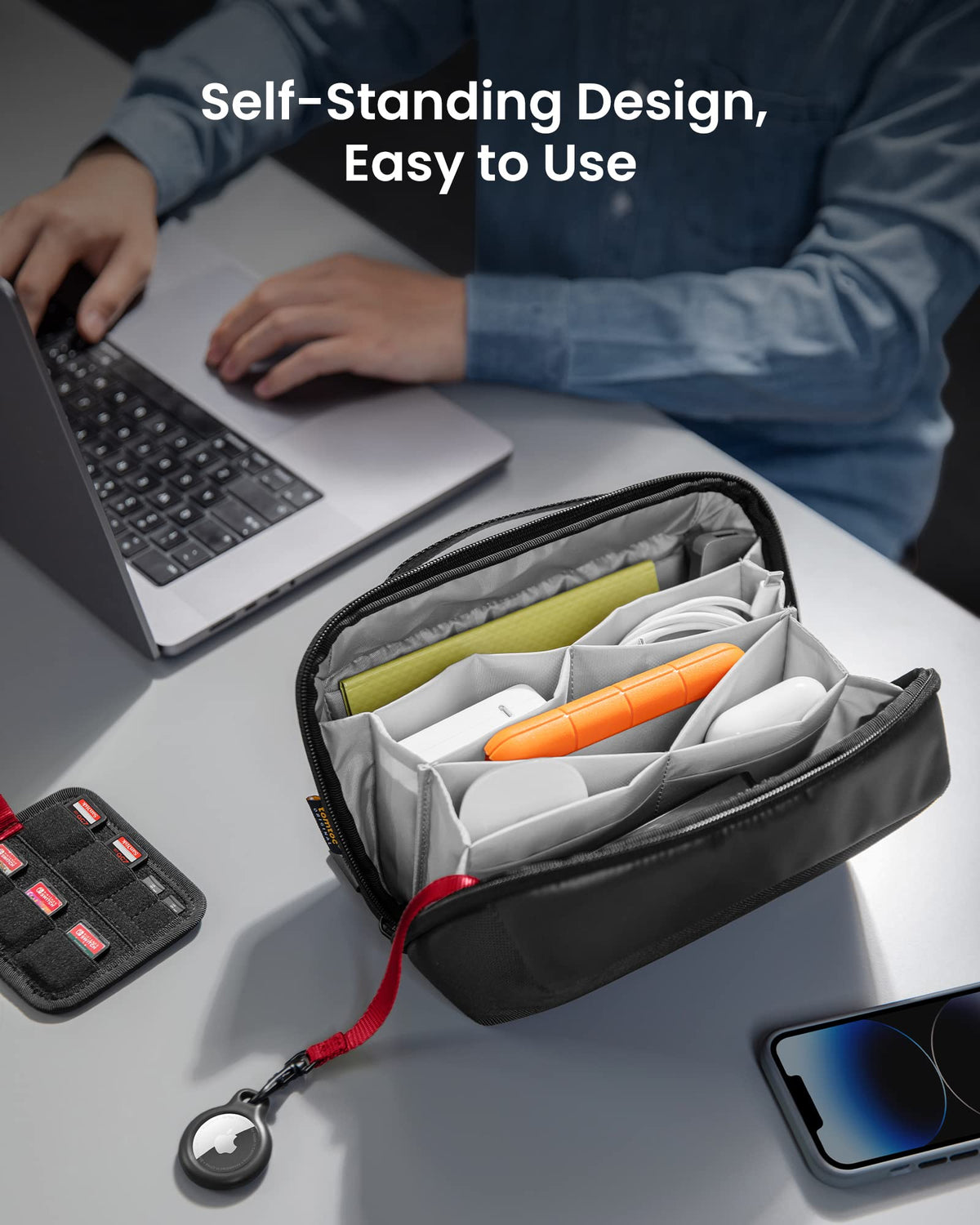 Structured Electronic Accessory Organizer