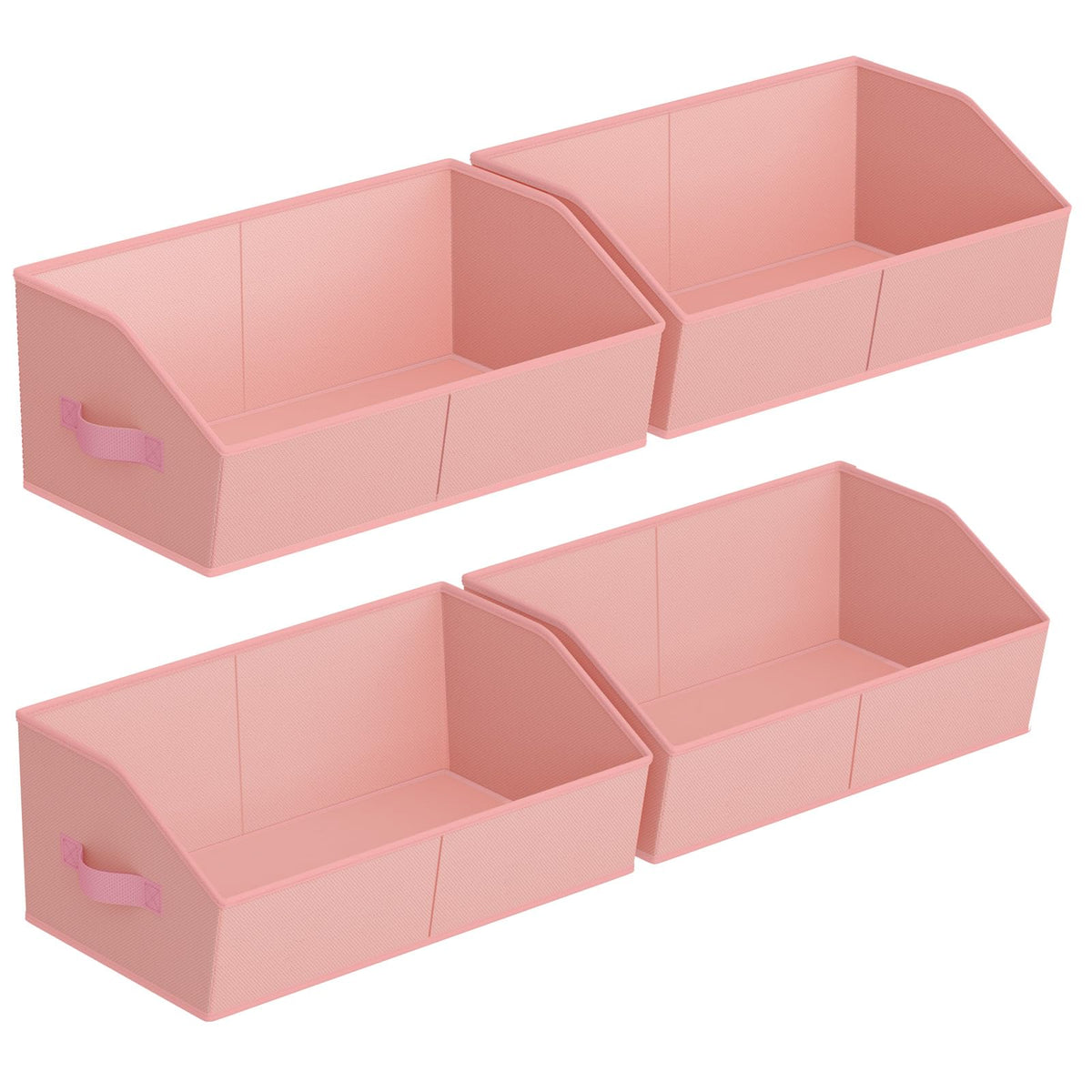 Open-Front Fabric Clothing Storage Bins