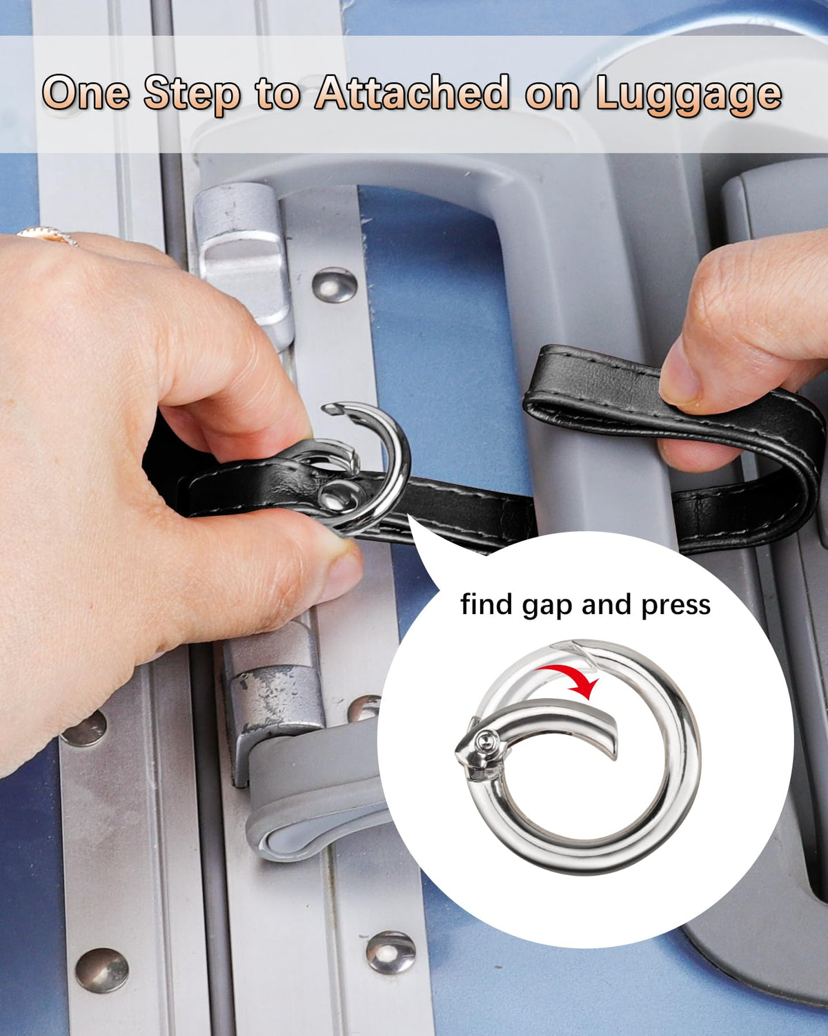 Three-Pack PU Leather Luggage Tags