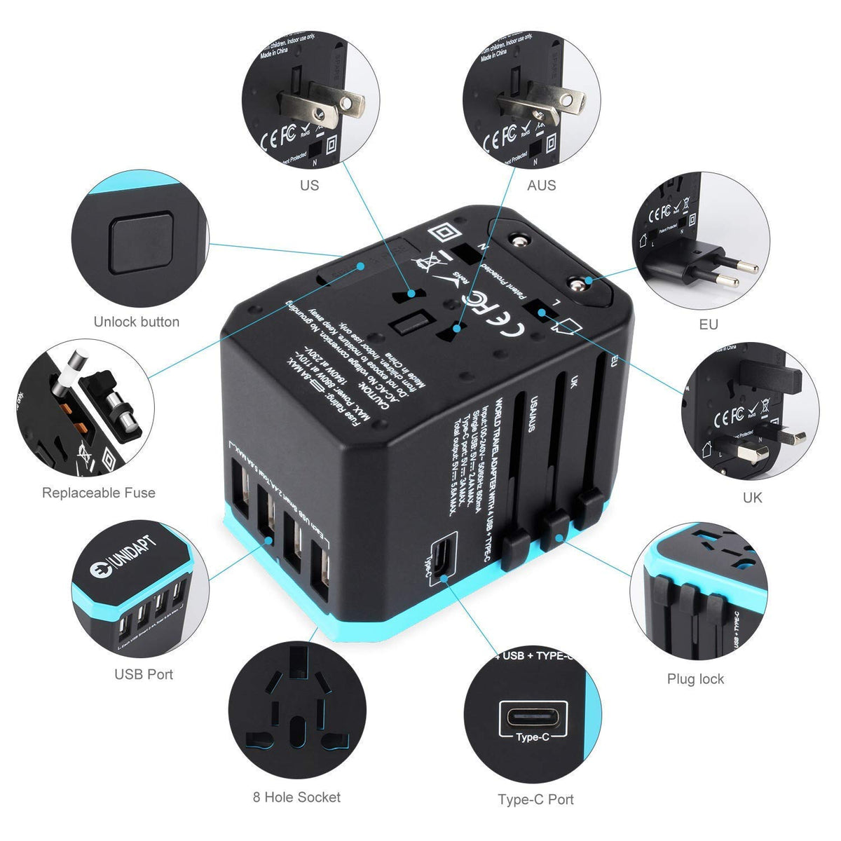 Four-in-One Airplane Comfort Travel Set