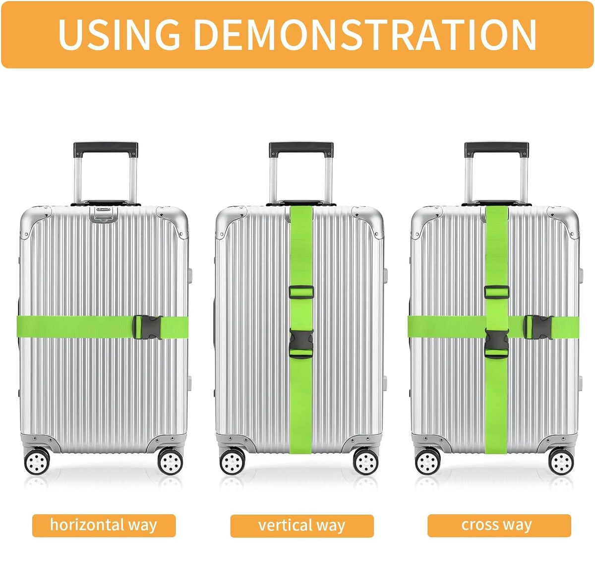 79-Inch Adjustable Luggage Strap Set