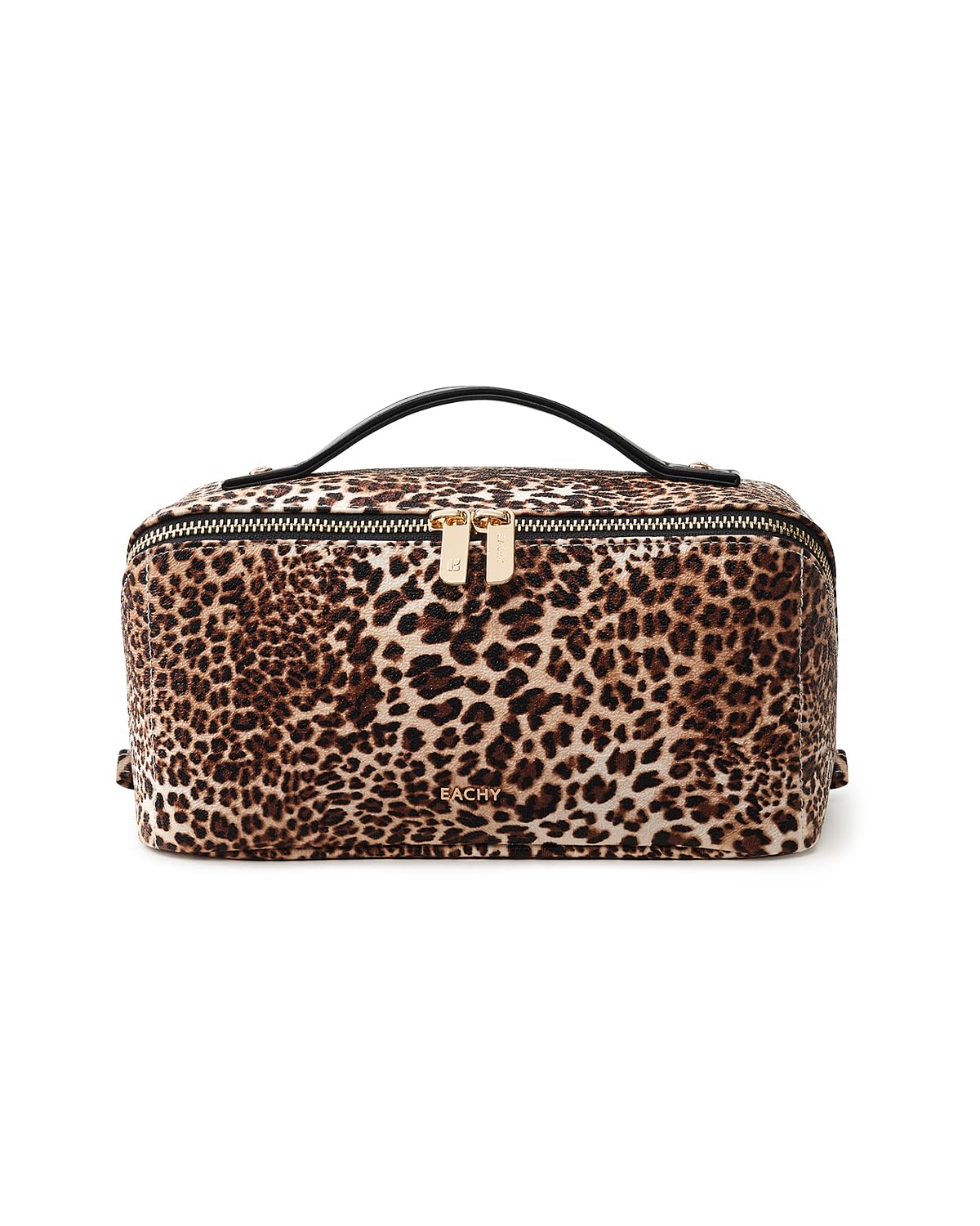 Wide-Open PU Leather Makeup Bag