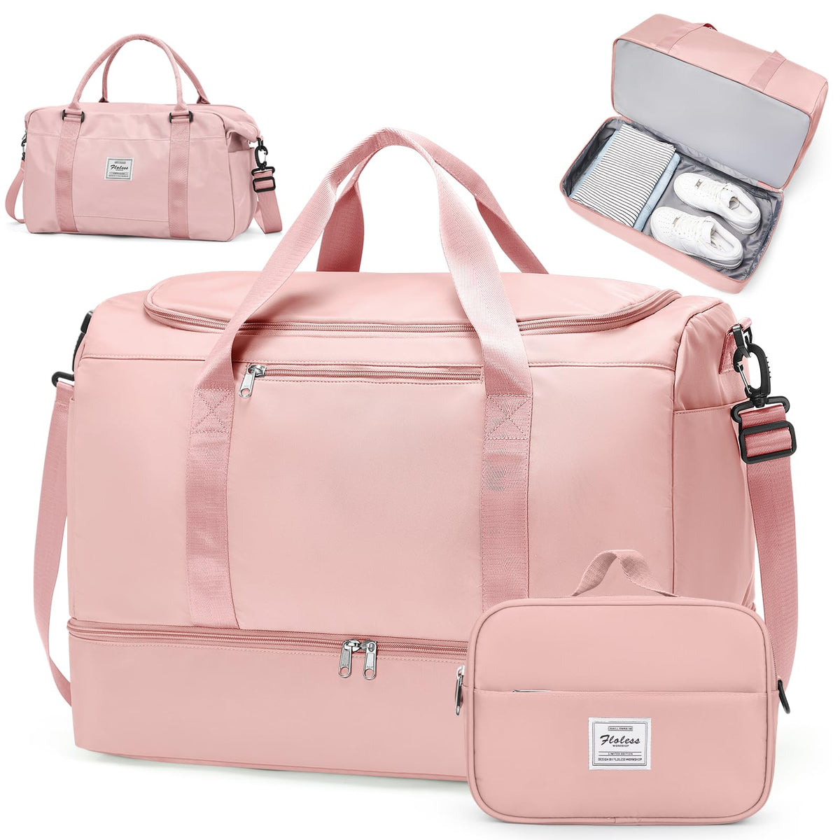 Three-Piece Weekender Travel Bag Set