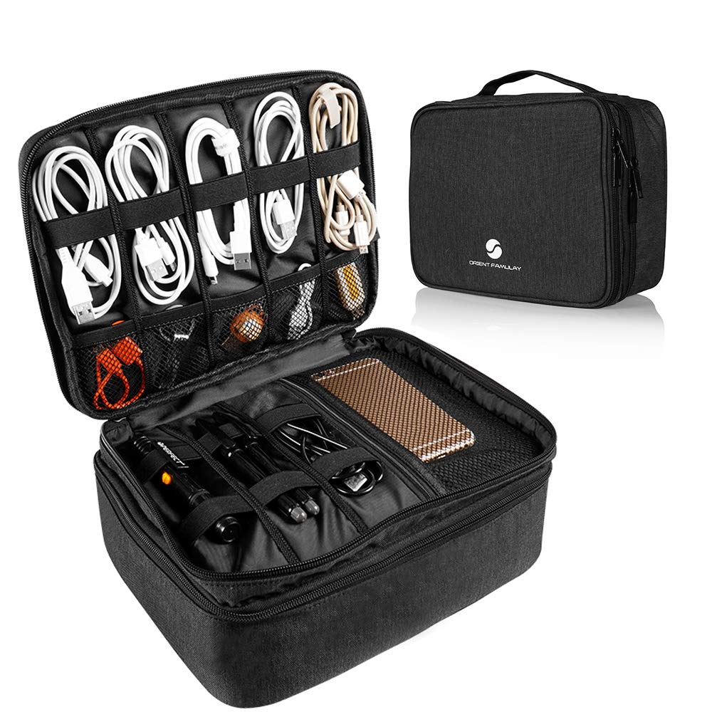 Adjustable-Divider Cable Organizer Bag