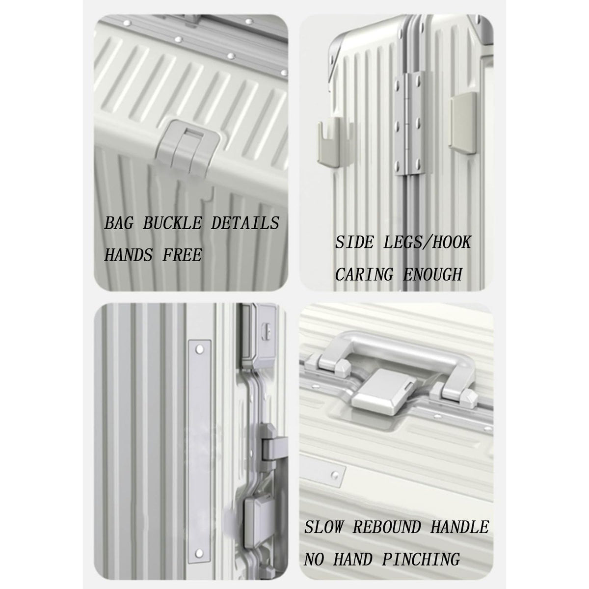 Large-Capacity Aluminum-Frame Checked Suitcase