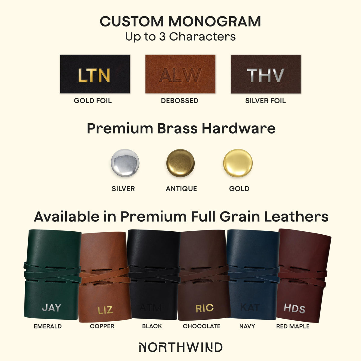 Leather Roll-Up Cable Organizer