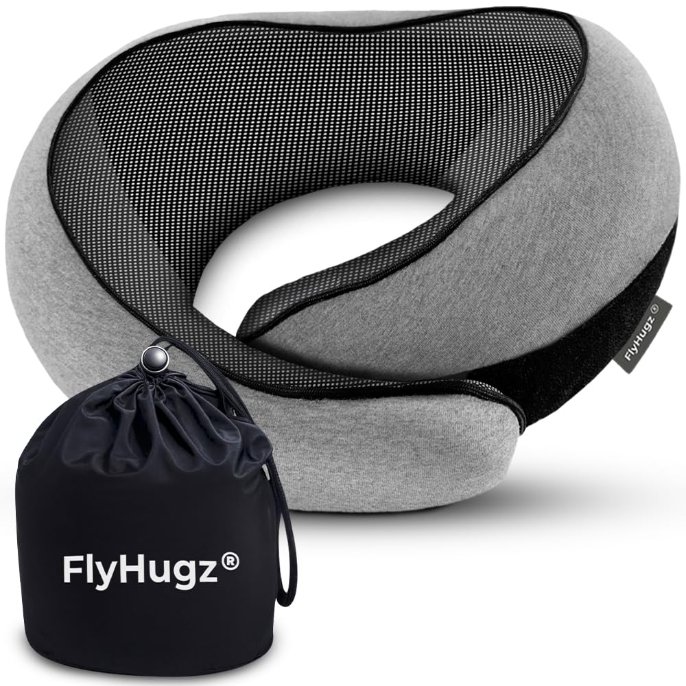 Contoured Memory Foam Travel Neck Pillow