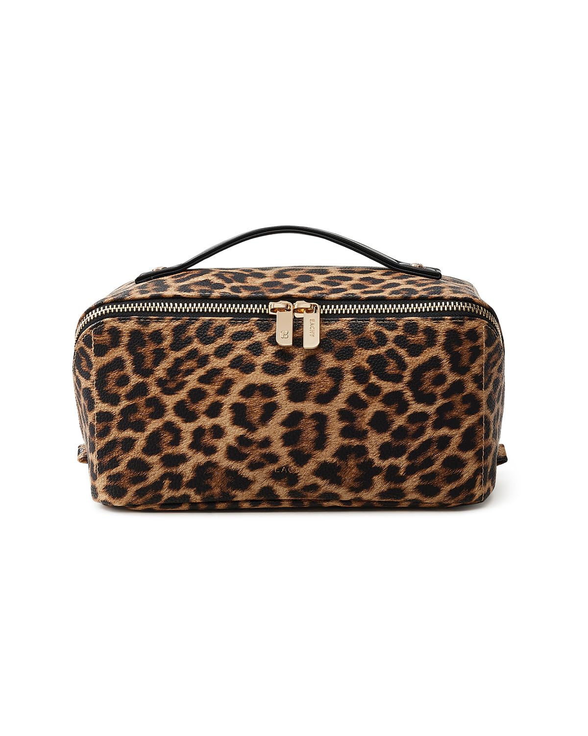 Wide-Open PU Leather Makeup Bag