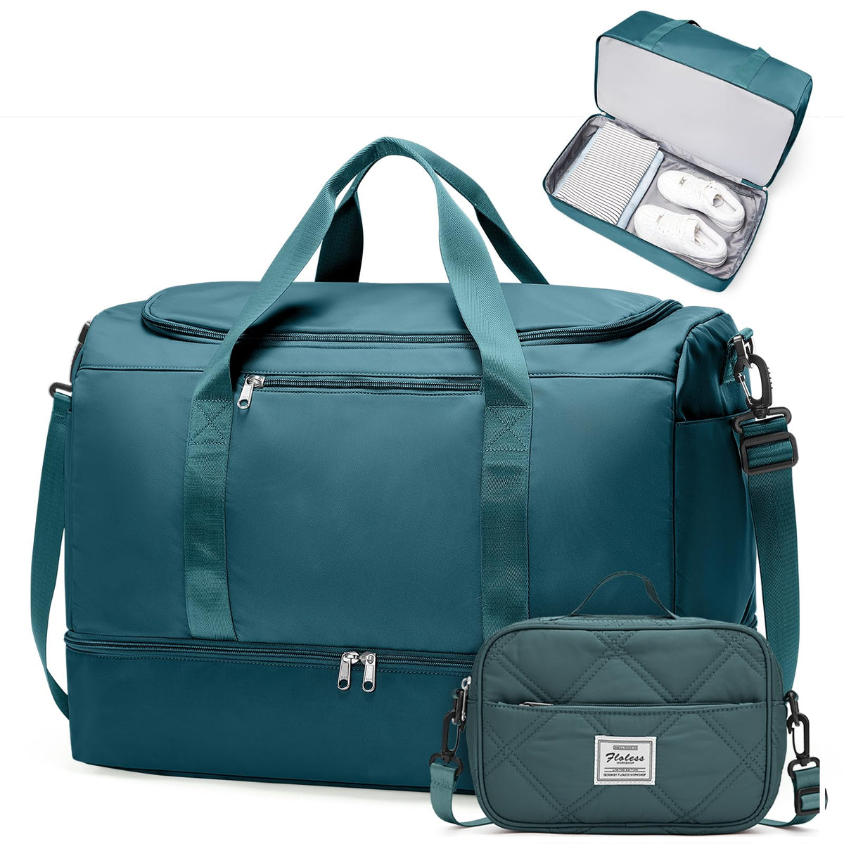 Three-Piece Weekender Travel Bag Set