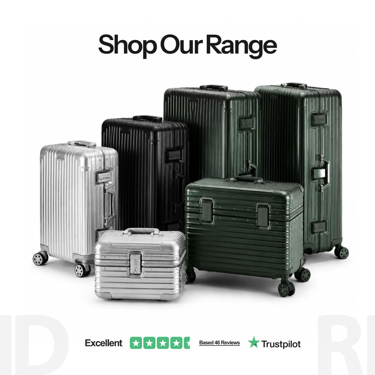28-Inch Aluminum Checked Suitcase