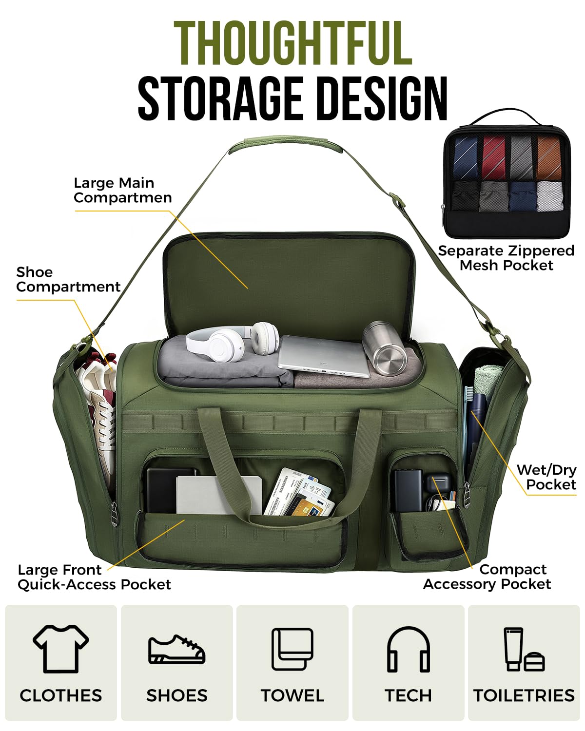 60L–120L MOLLE Travel Duffel