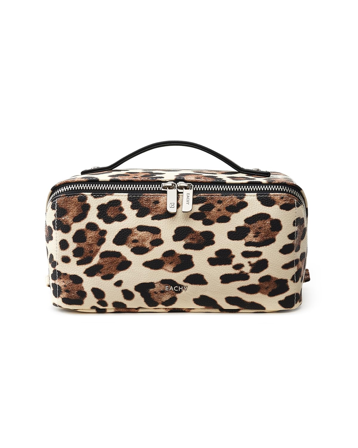 Wide-Open PU Leather Makeup Bag