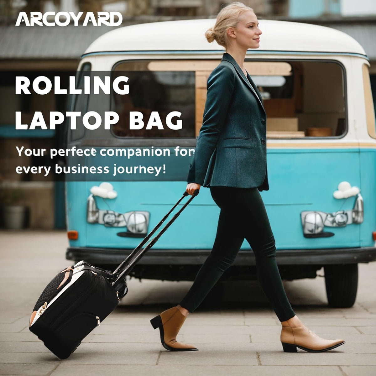 Rolling 17-Inch Laptop Briefcase