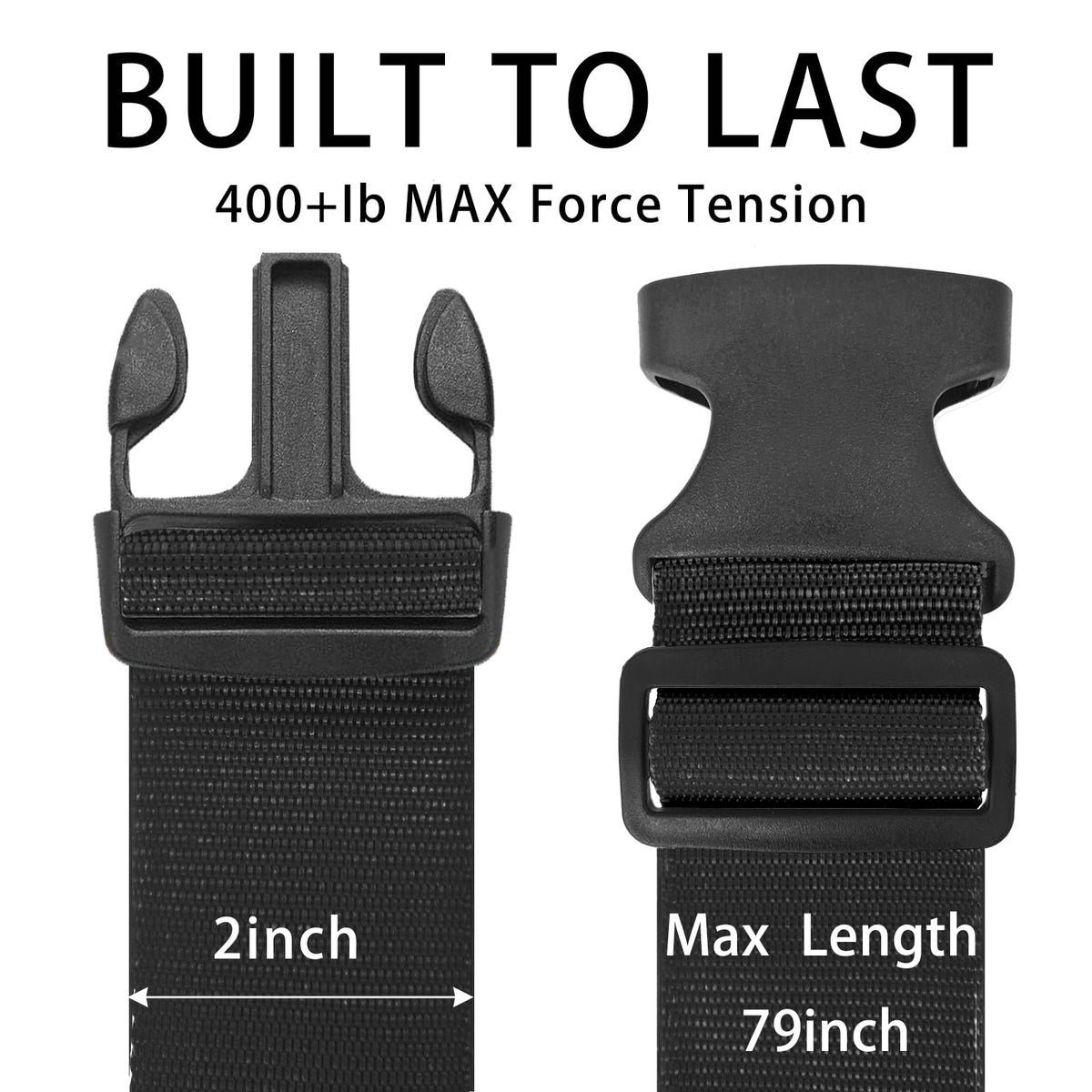 79-Inch Adjustable Luggage Strap Set