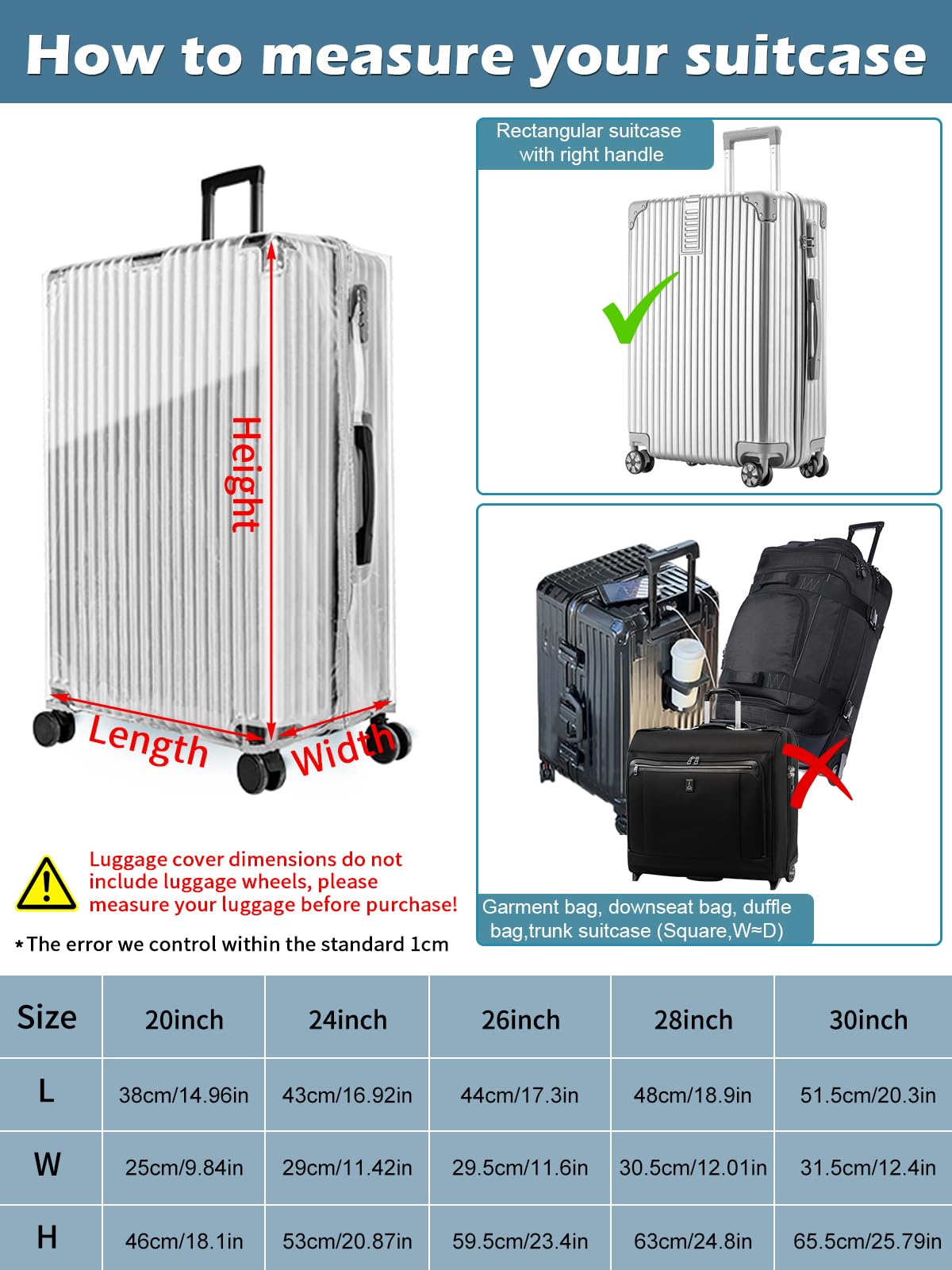 Clear PVC Suitcase Cover
