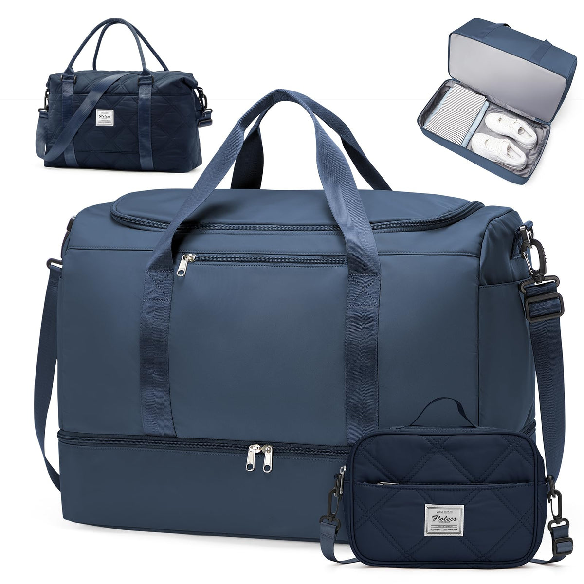 Three-Piece Weekender Travel Bag Set