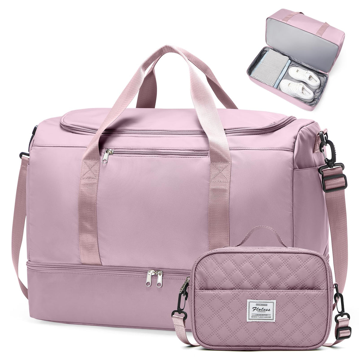 Three-Piece Weekender Travel Bag Set