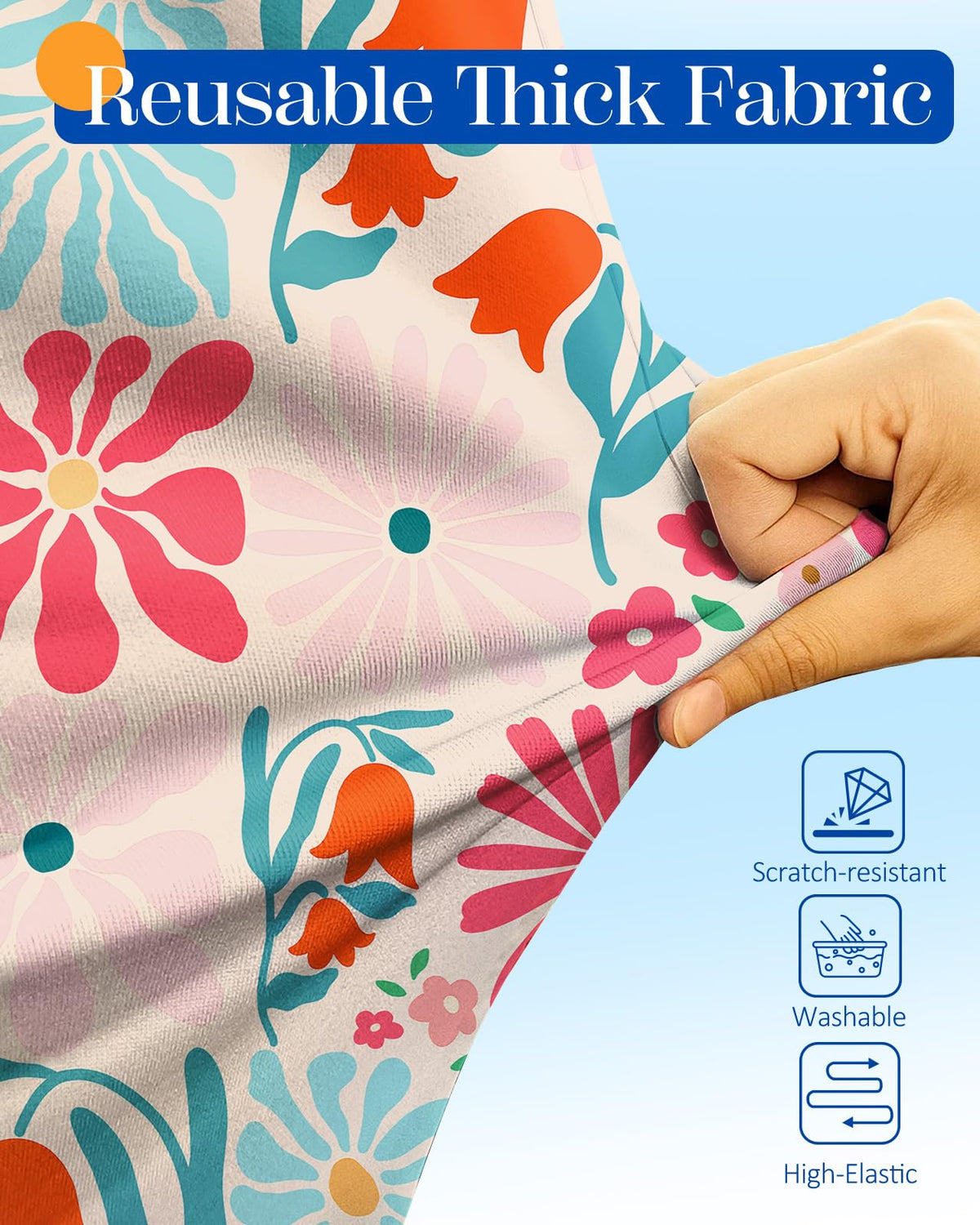 Patterned Suitcase Cover with Storage Pocket