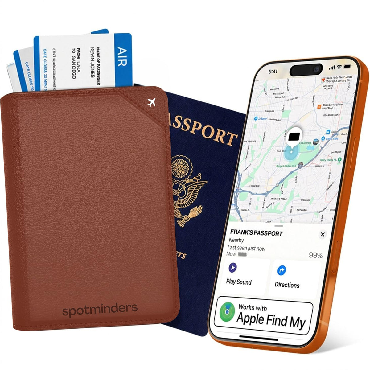 Rechargeable Trackable Passport Holder