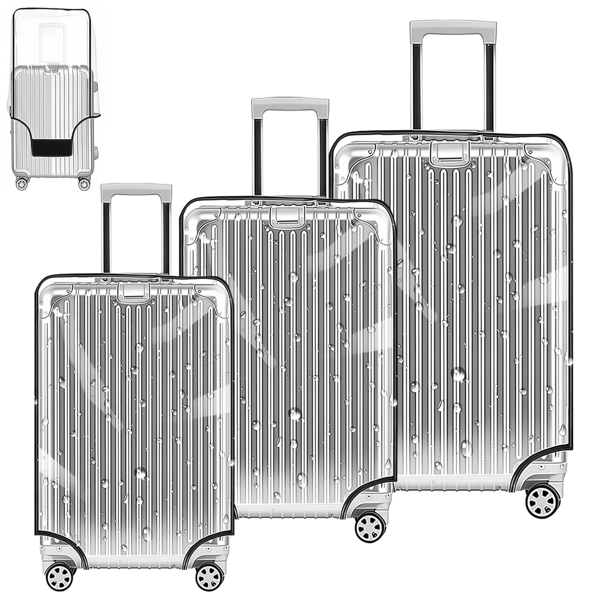 Clear PVC Suitcase Cover