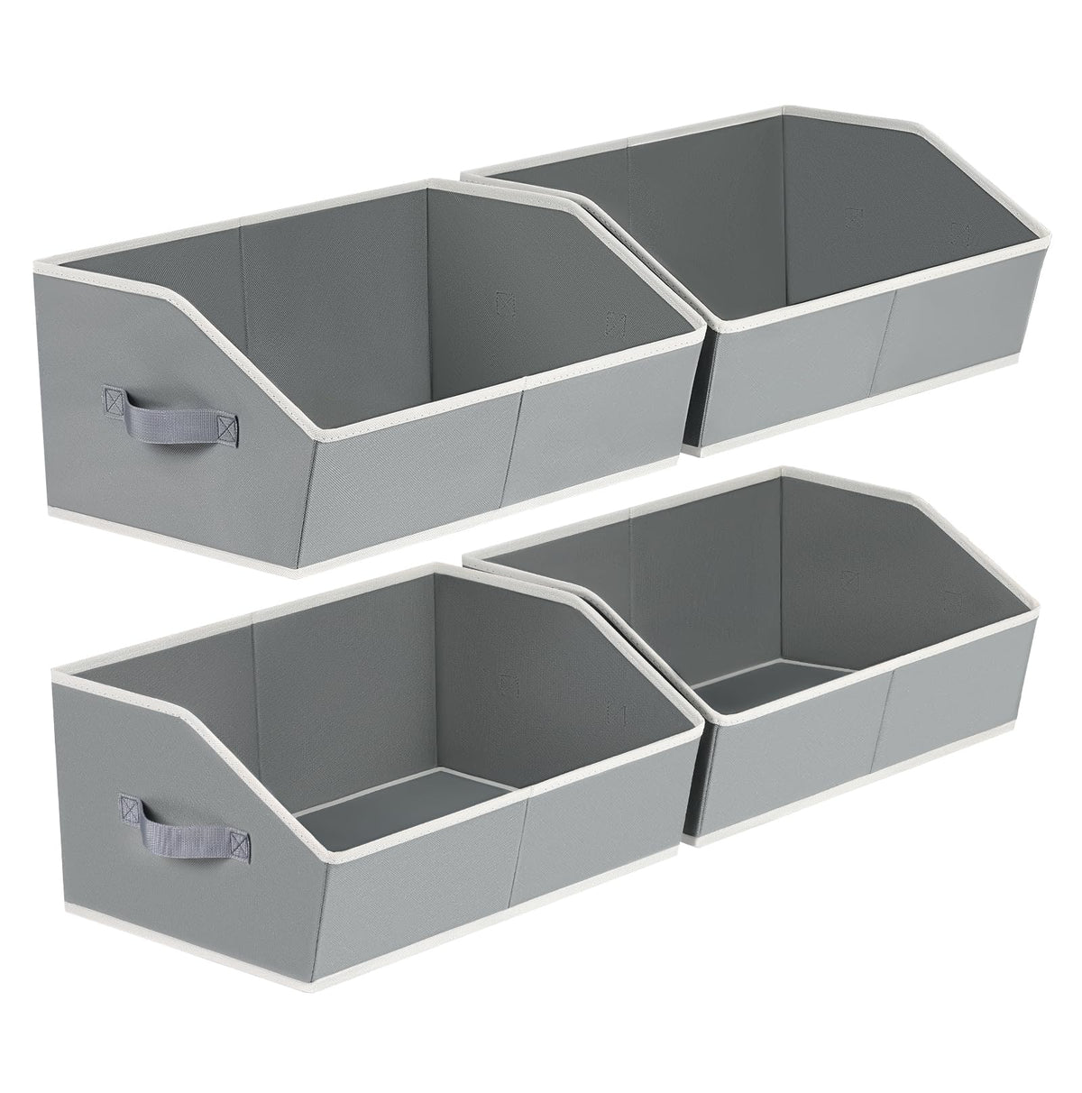 Open-Front Fabric Clothing Storage Bins