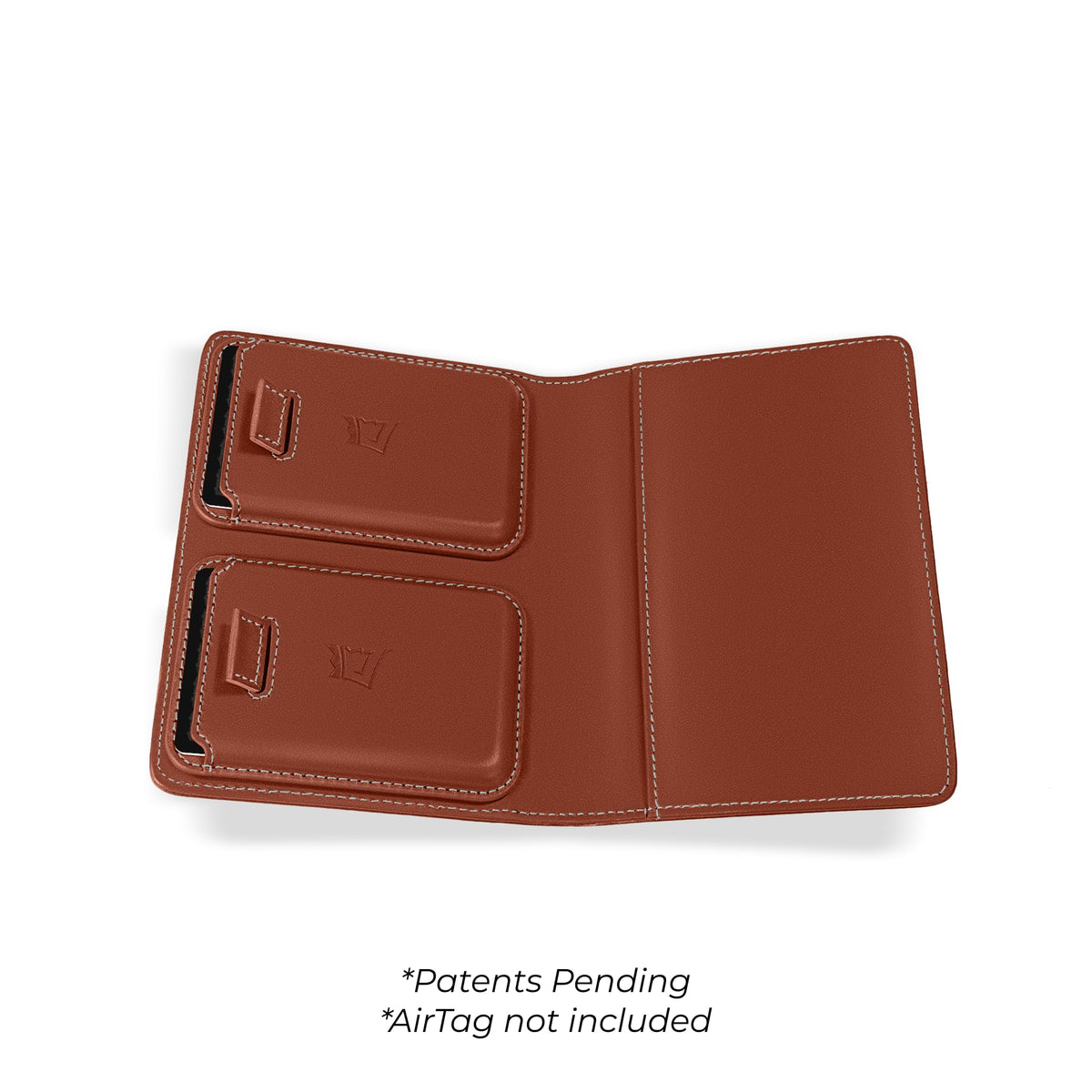 Leather RFID Passport Wallet with Tracker Pocket