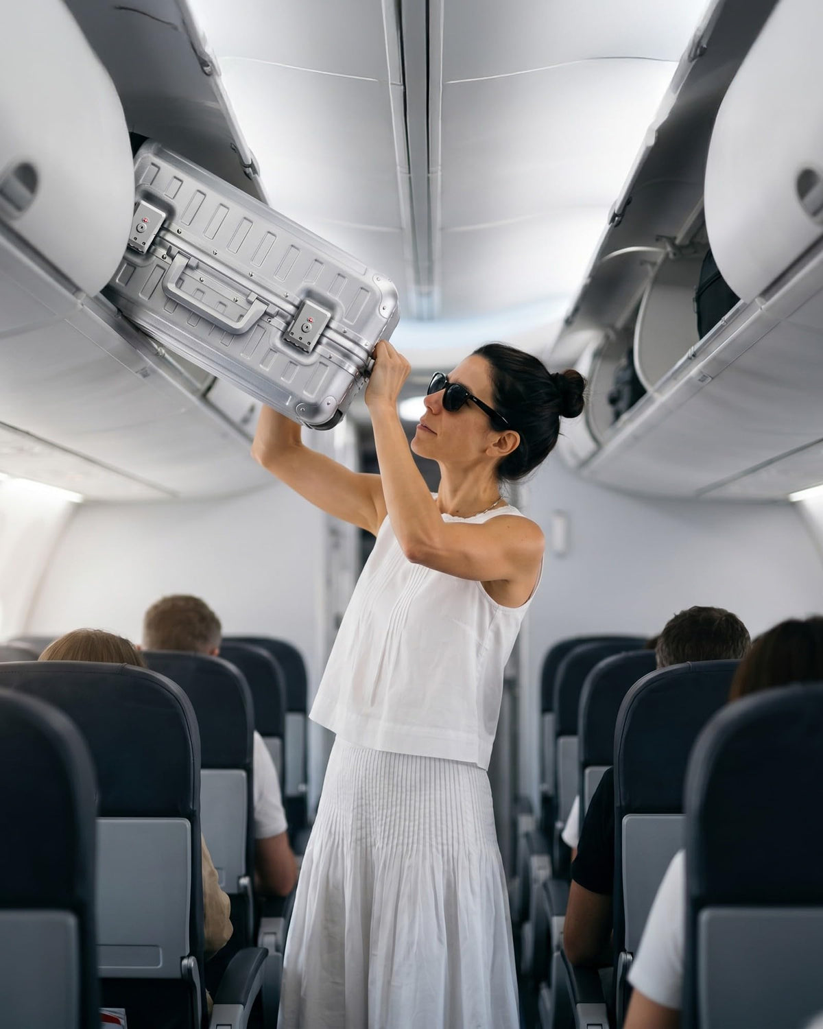 Zipperless Aluminum-Frame Carry-On Suitcase