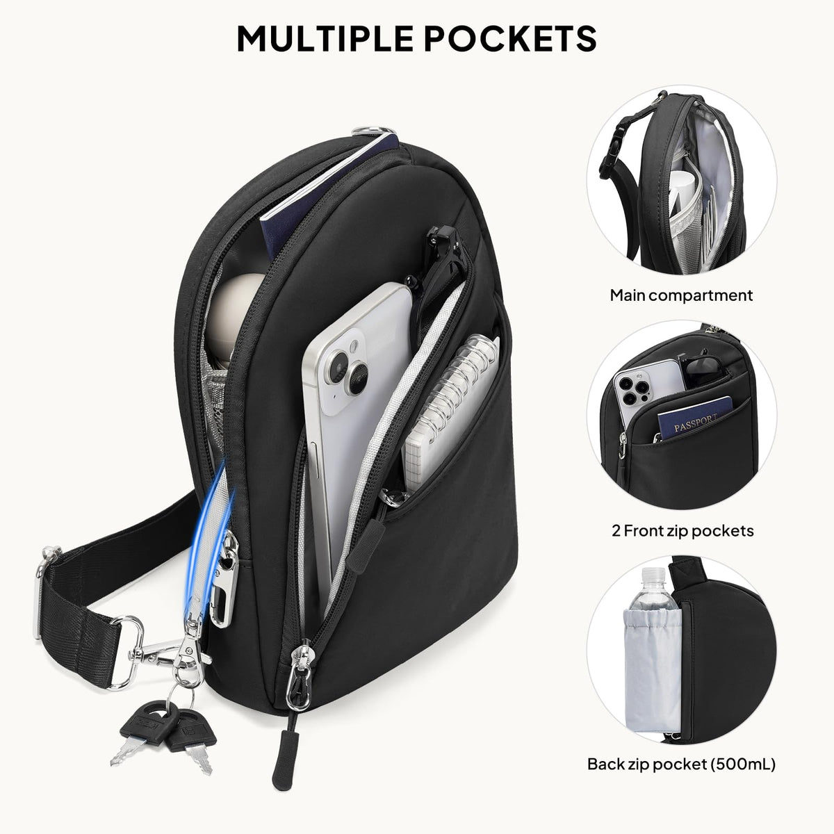 RFID-Blocking Anti-Theft Crossbody Bag