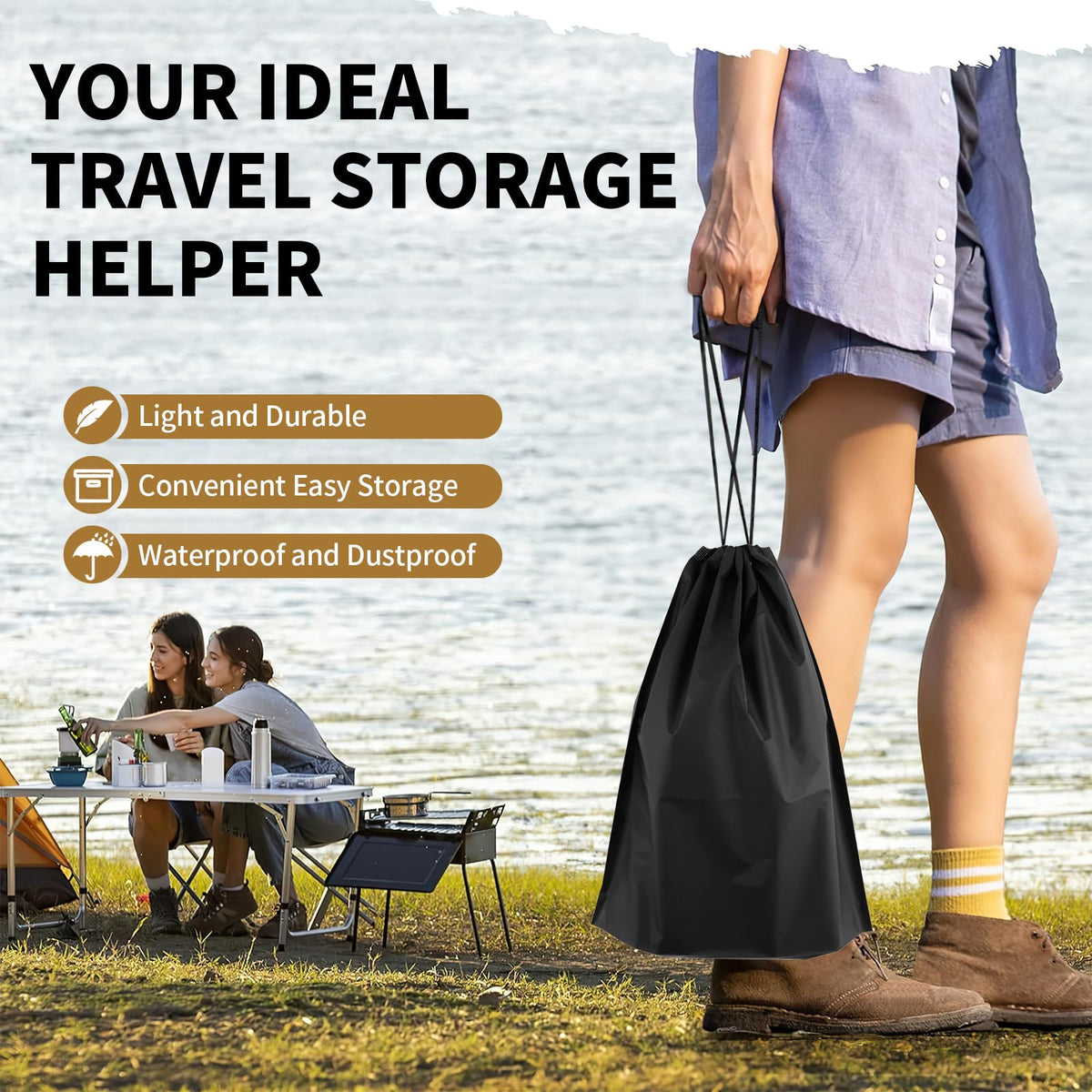 Multi-Pack Travel Shoe Storage Bags
