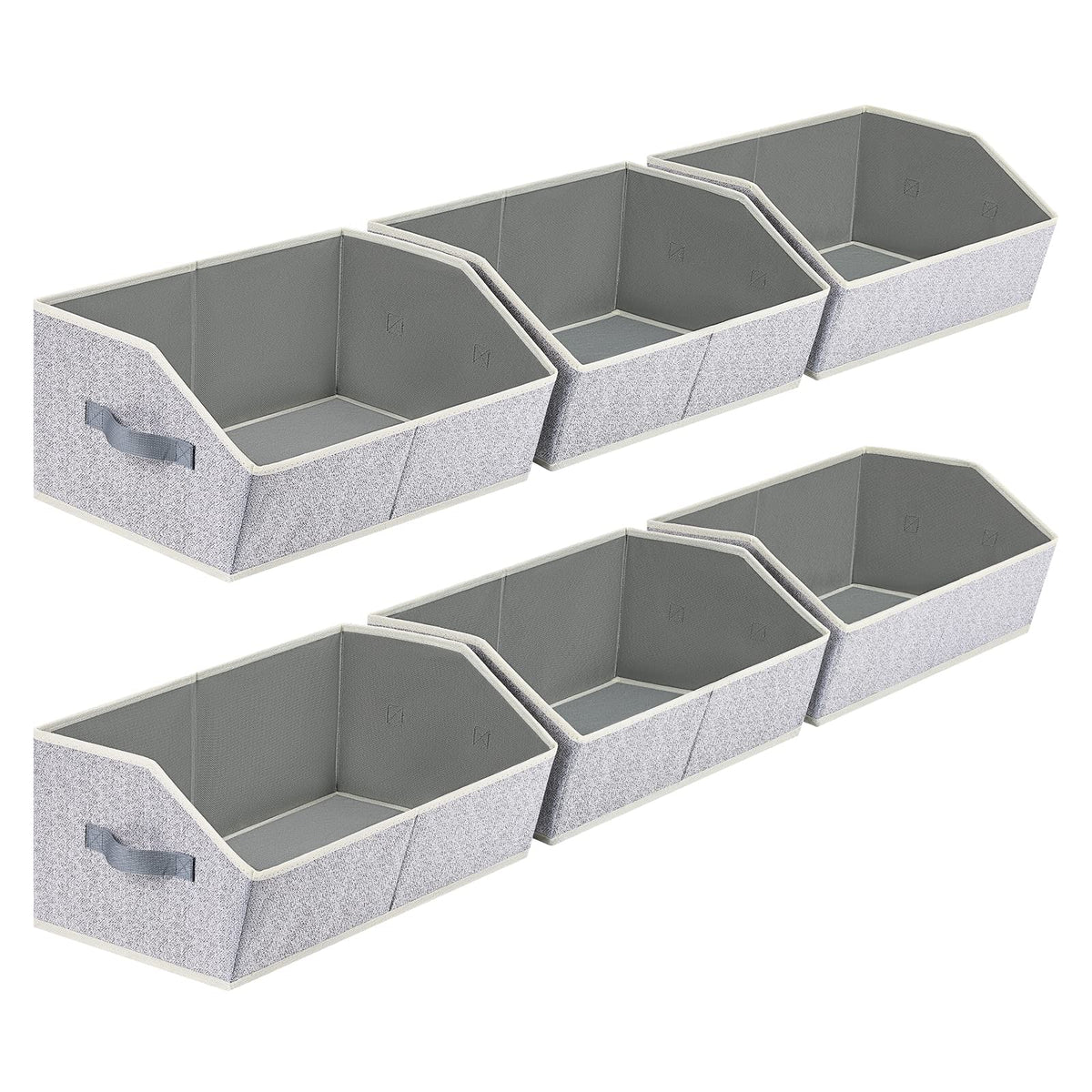 Open-Front Fabric Clothing Storage Bins