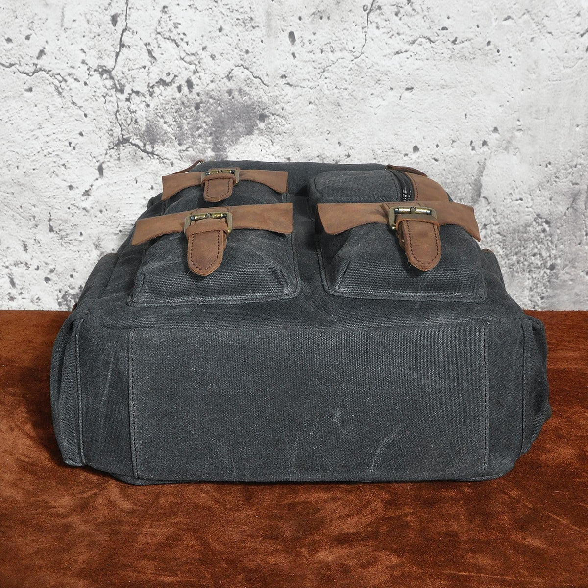 Canvas and Leather Travel Backpack