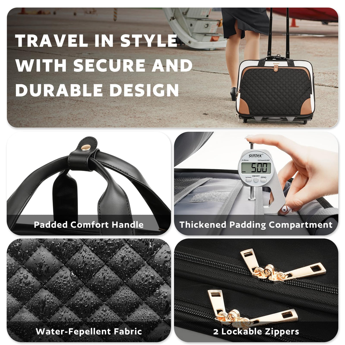 Rolling 17-Inch Laptop Briefcase
