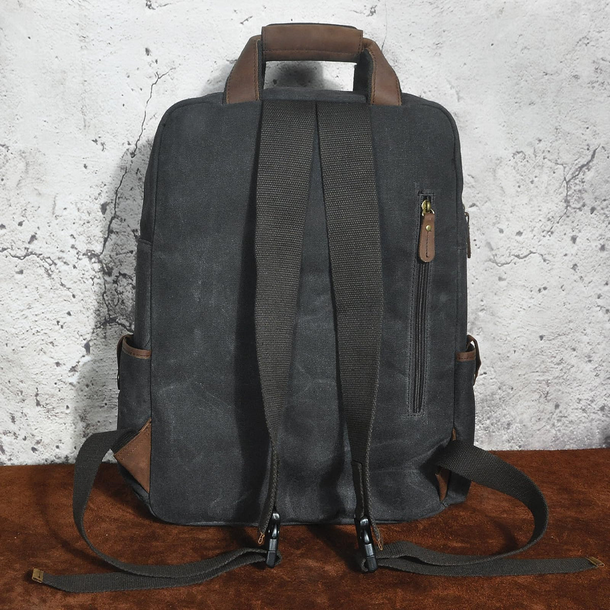Canvas and Leather Travel Backpack