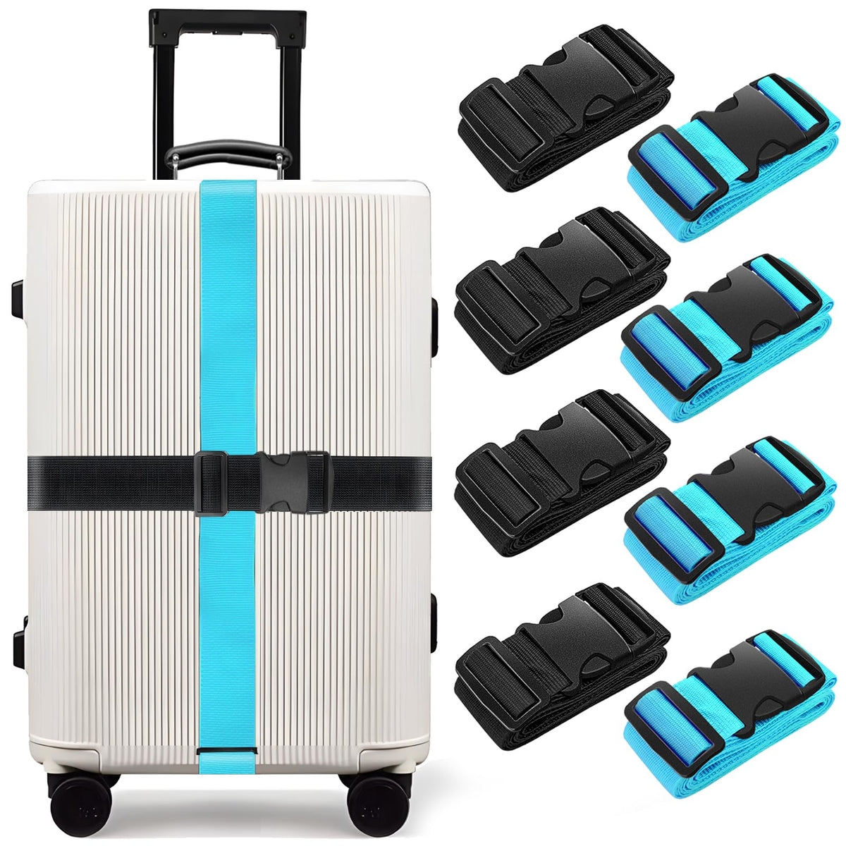 79-Inch Adjustable Luggage Strap Set