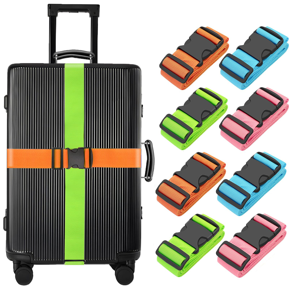 79-Inch Adjustable Luggage Strap Set