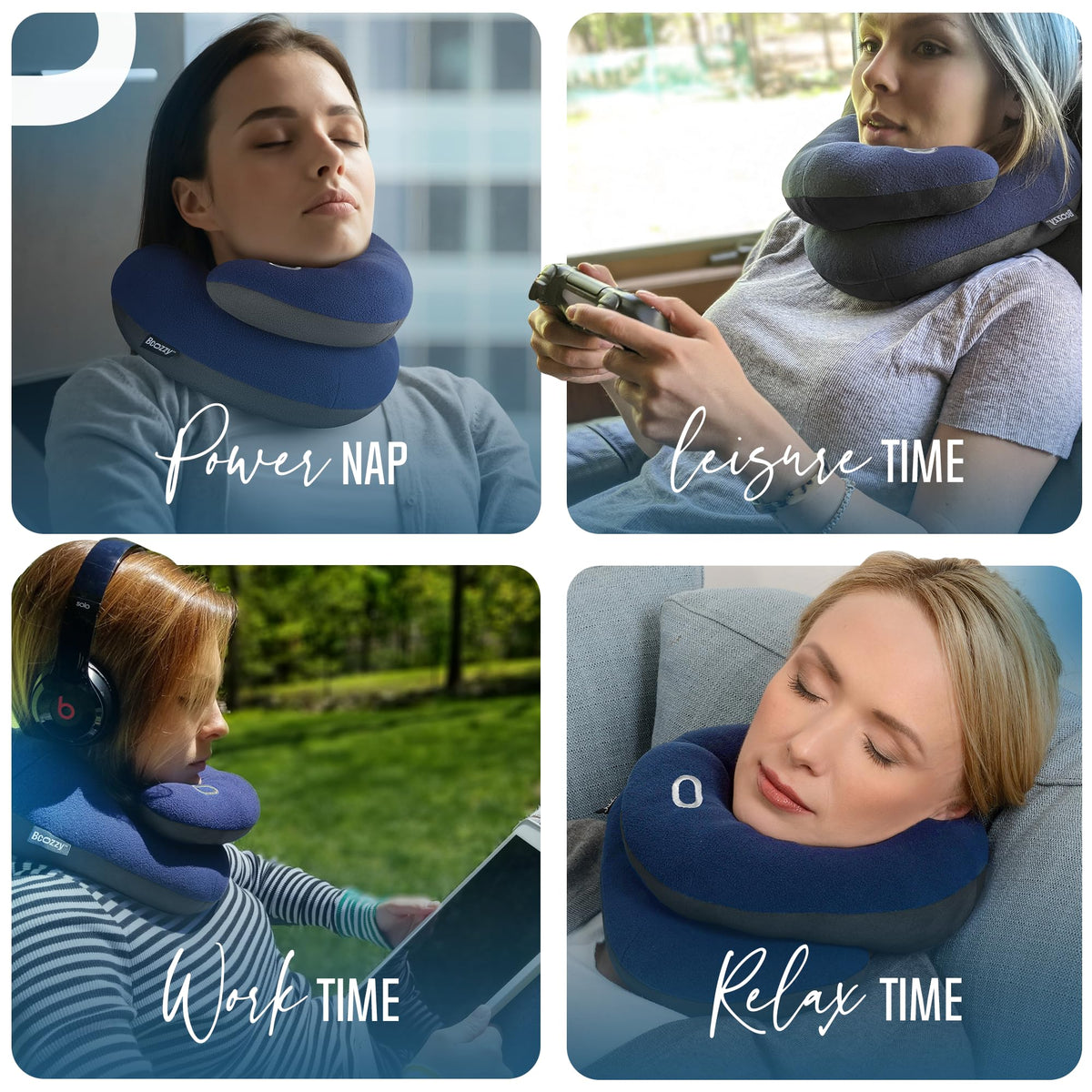 Adjustable Head and Chin Support Travel Pillow