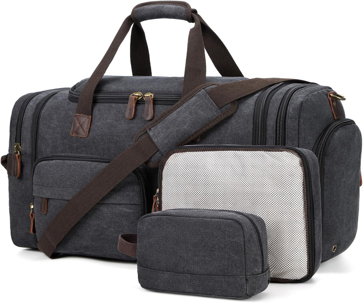 60L Expandable Canvas Weekender Set