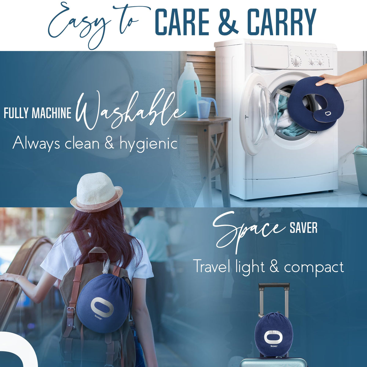 Adjustable Head and Chin Support Travel Pillow