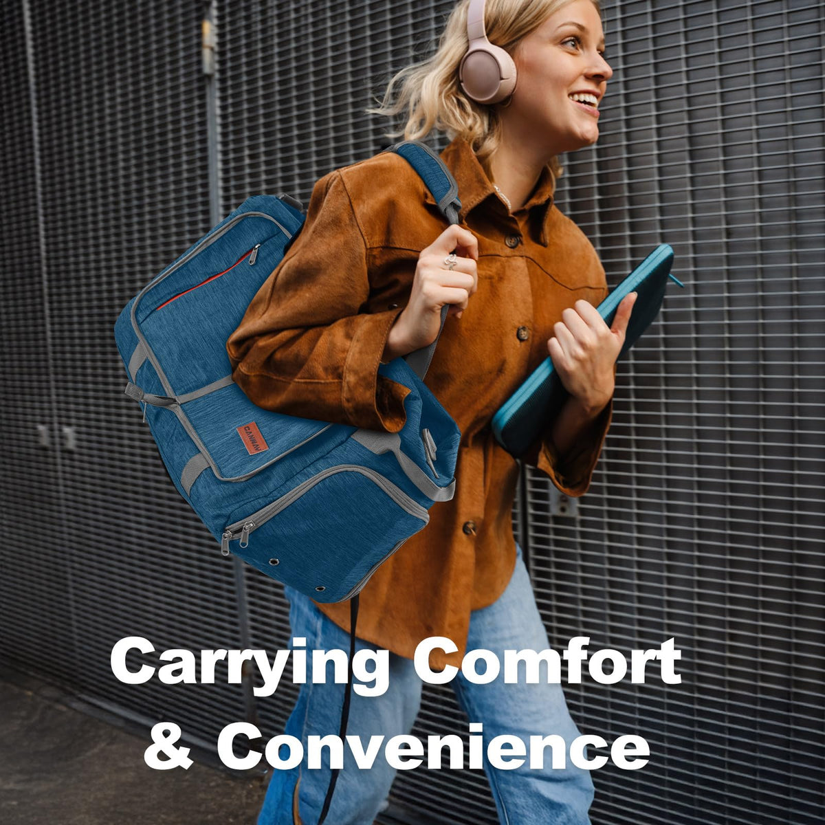 65L Foldable Duffel with Shoe Compartment