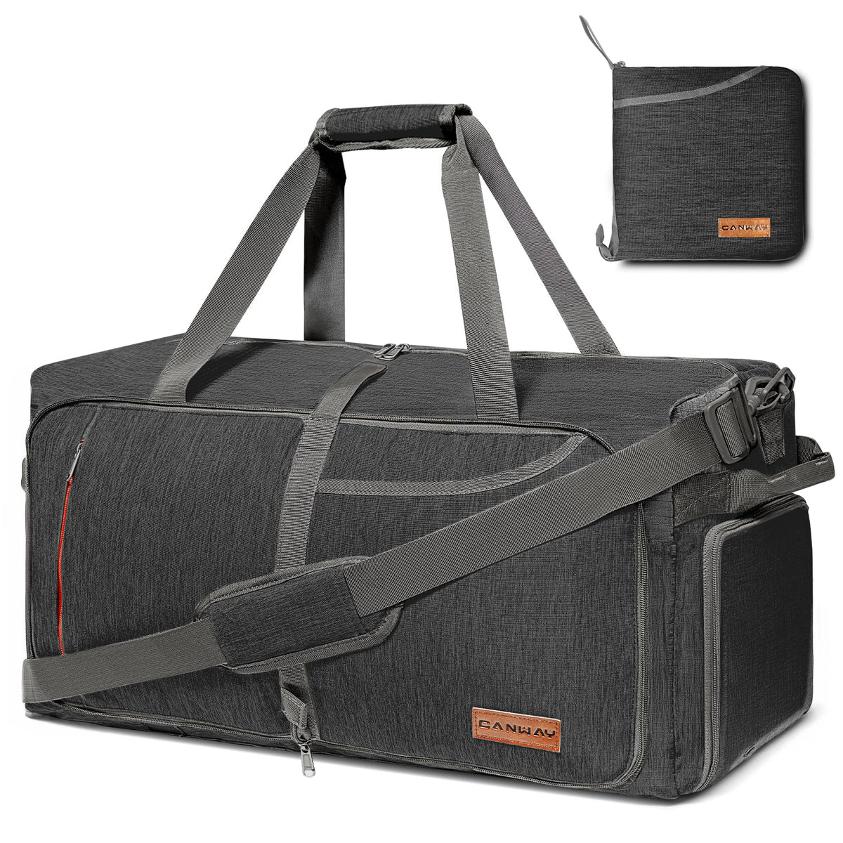 65L Foldable Duffel with Shoe Compartment