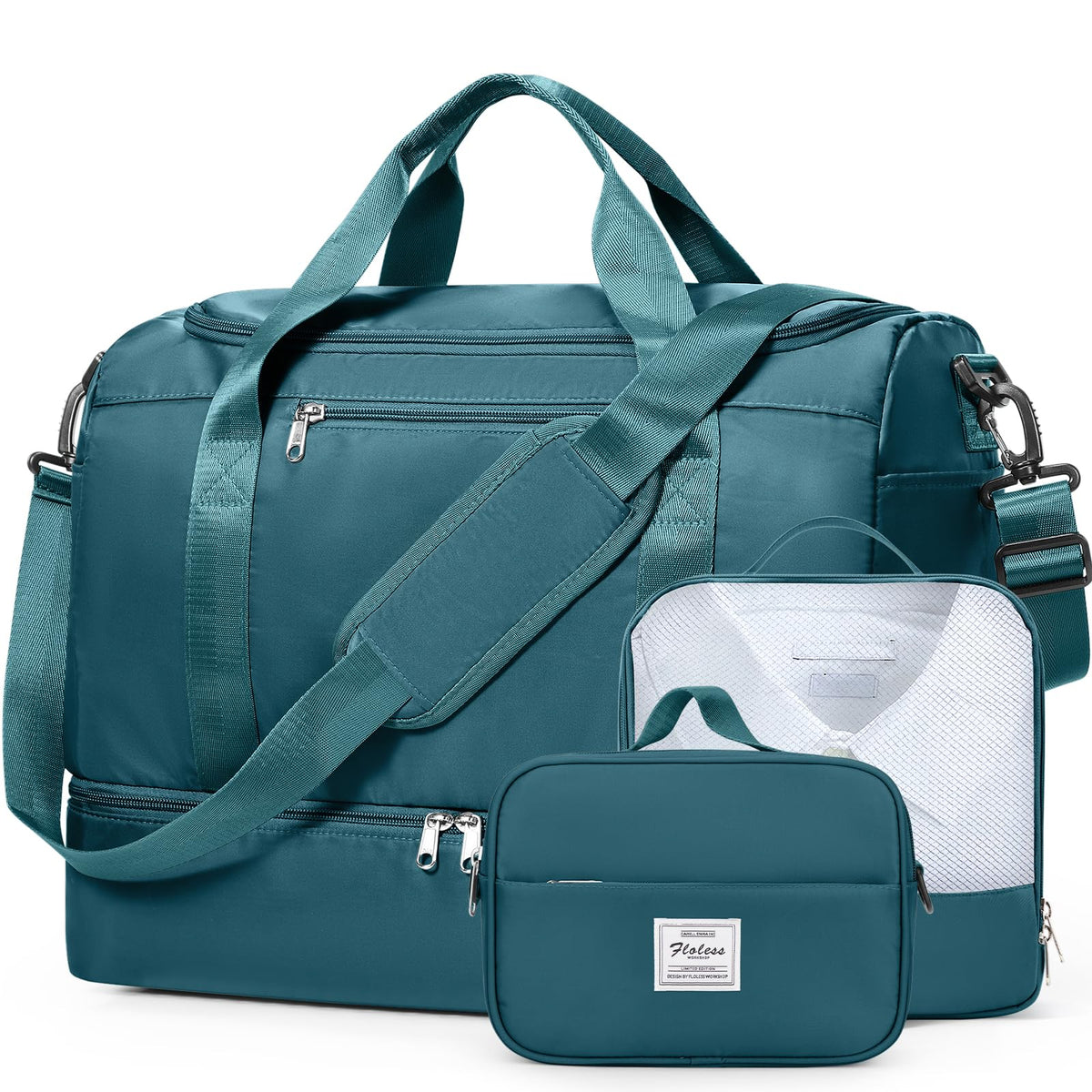 Three-Piece Weekender Travel Bag Set