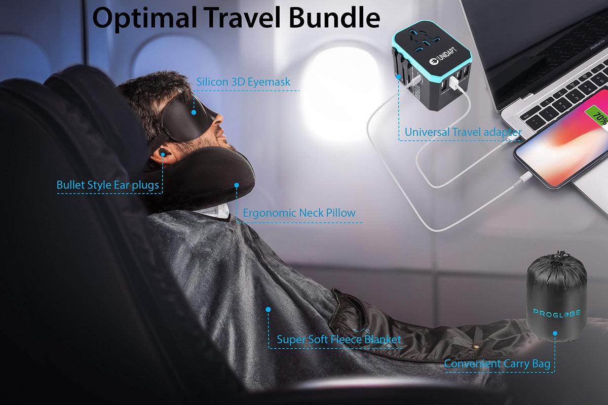 Four-in-One Airplane Comfort Travel Set