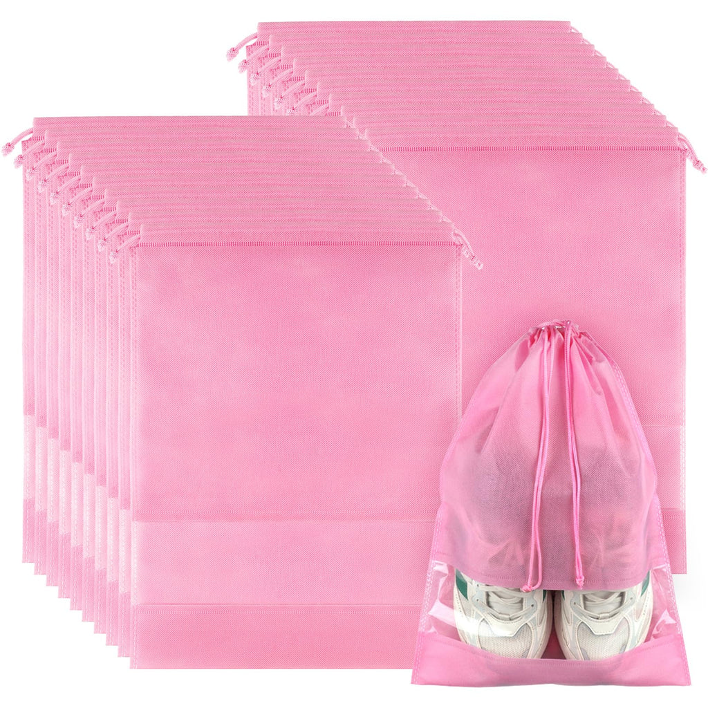 Drawstring Shoe Bags with Clear Window