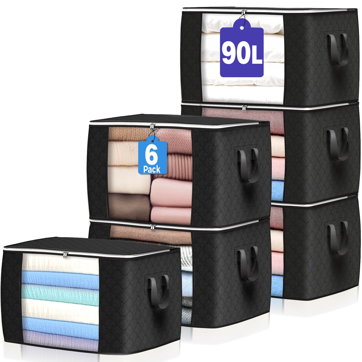 90L Foldable Clothing Storage Bags