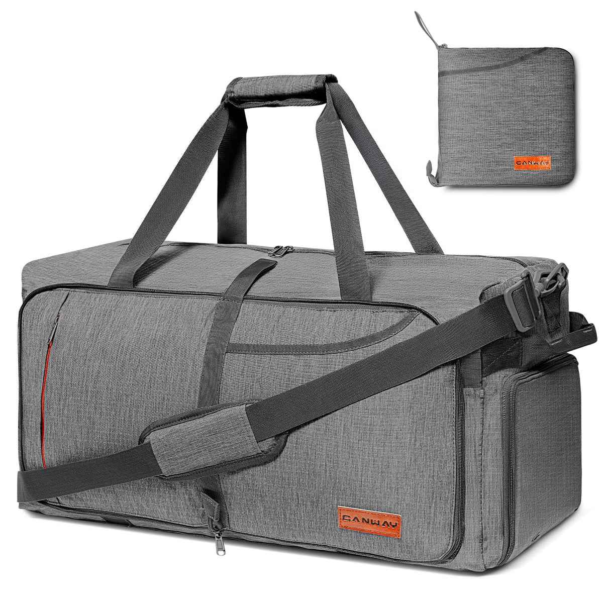 65L Foldable Duffel with Shoe Compartment
