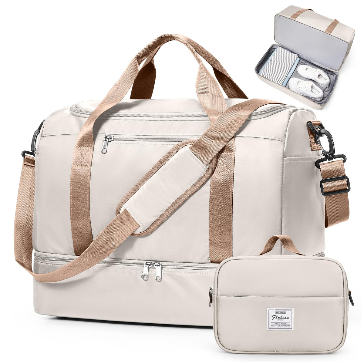 Three-Piece Weekender Travel Bag Set
