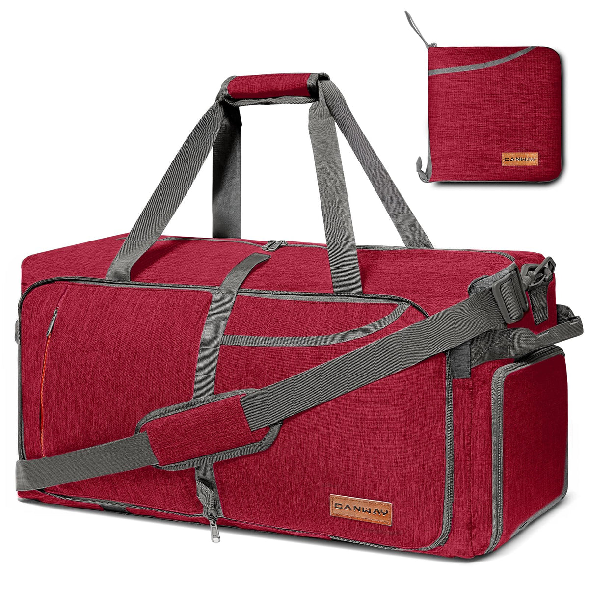 65L Foldable Duffel with Shoe Compartment