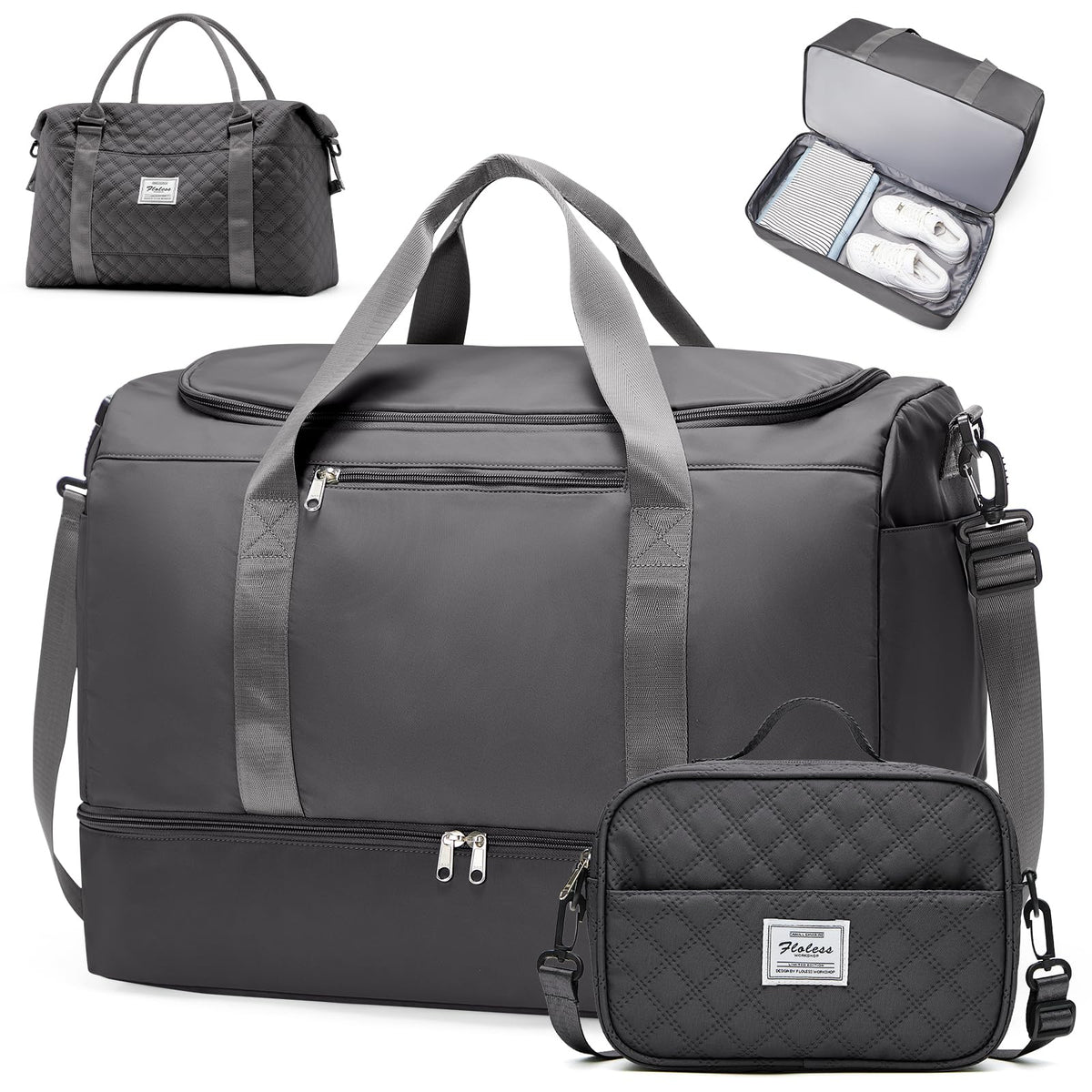Three-Piece Weekender Travel Bag Set