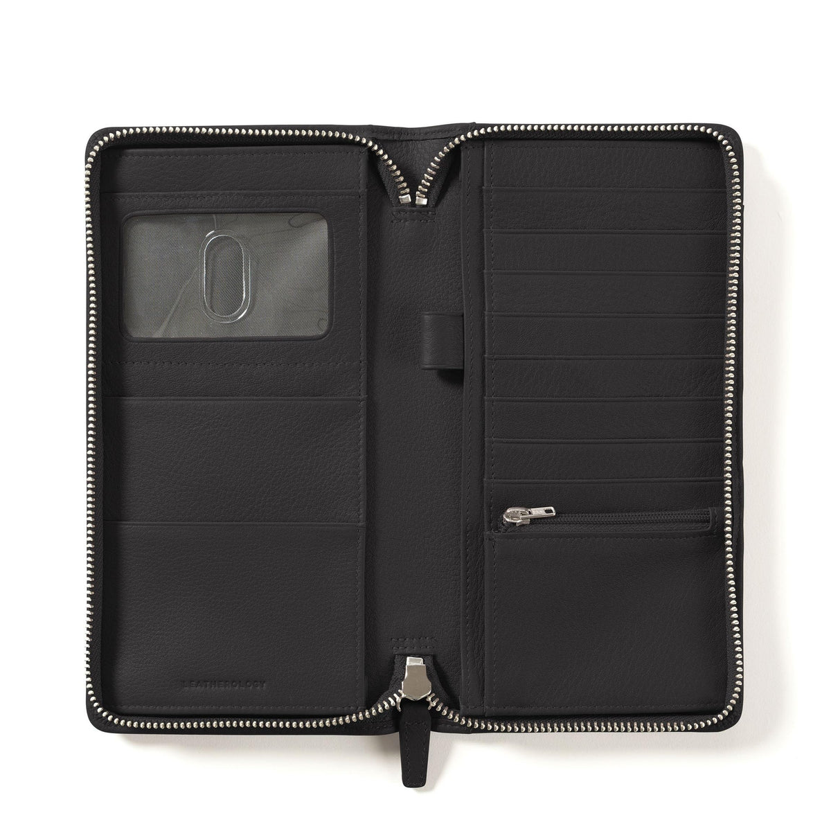 Zip-Around Leather Travel Document Wallet